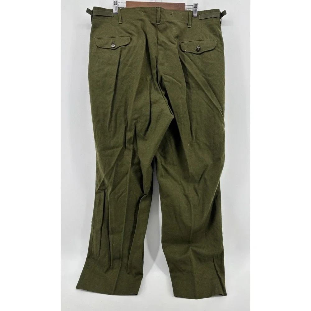 US Army M-1951 Field Wool Trousers Green Korean War Military Pants Medium Reg